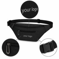 Sac banane quotidien personnalisé avec logo, sac de voyage en nylon, sac de ceinture, sac de hanche, vente en gros, fabricant OEM