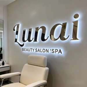 Letrero Publicitario LED 3D Retroiluminado Personalizado, Letreros Acrílicos con Logotipo para Marca Corporativa, Uso Comercial en Exteriores - Product Image 5