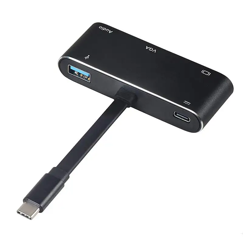 Завод USB 3,1 USB-C типа C на HDMI цифровой AV & VGA и 3,5 мм аудио адаптер для ноутбука записная книжка