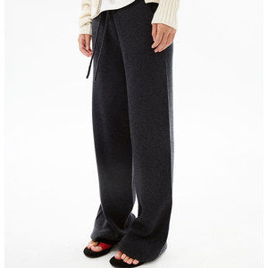 Pantaloni in Pura <span class=keywords><strong>Lana</strong></span> Merino Lavorati a Maglia per <span class=keywords><strong>Donna</strong></span>, 12GG 535g, Servizio OEM, Colore Unico, Vendita all'Ingrosso/Personalizzati con Basso MOQ - Product Image 3