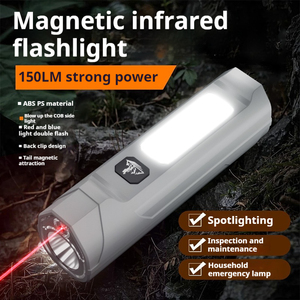 Đa chức năng từ dưới ngọn đuốc đèn với COB Side Red Blue Lights Red Laser Tactical đèn pin - Product Image 4