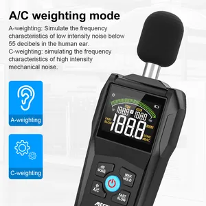 Commercio all'ingrosso 30-130dB dB Decibel rivelatore Audio Tester Metro strumento diagnostico intelligente sensore digitale del livello sonoro misuratore di rumore tester