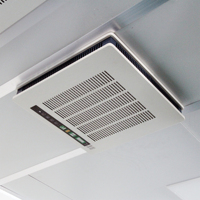 Purificateur d'air robuste en acier peint au four avec filtre électrostatique HEPA ESP, télécommande, pour usage commercial, médical et scolaire, à montage au plafond