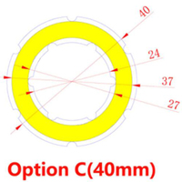 # CKX10193 40mm Blanco frío/Ojos de Ángel LED COB Fuente de luz 12V DC COB Anillo LED para bombilla DIY Kit de módulos de sensor de forma anual