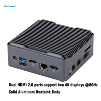 Mini PC Qotom Q10531, Pentium J5005 Quad Core 1.5 GHz, Placa Base Original NUC7JYB, Doble HD 2.0, Chipset Intel, Escritorio, Sistema Operativo Linux