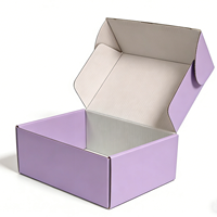 Caja de Envío Ecológica con Impresión Personalizada y Relieve en Colores Suaves, Tapa de Papel Kraft Minimalista, Empaque Elegante para Minoristas