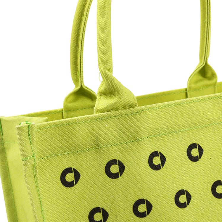 Square Heavy Duty Cotton Grocery Reusable Shopping Bags With Reinforced Bottom Foldable Tote Canvas Bags