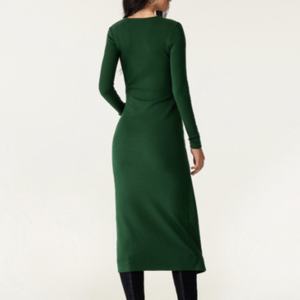 เดรสแขนยาวรัดรูปพิมพ์โลโก้ตามสั่งสำหรับสุภาพสตรี สไตล์ลำลองรับฤดูใบไม้ผลิ ราคาขายส่งคุณภาพสูง - Product Image 2