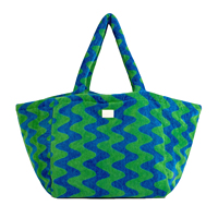 Bolsa de Playa de Gran Capacidad para Mujer, con Cierre Magnético, de Tela de Rizo, Bolsa de Mano de Tela de Toalla de Algodón para Mujer