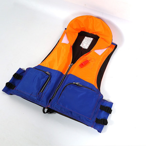 Adult Marine Life Vest 75n Buoyancy Oxford Fabric Stand Up Collar Fishing Survival Work Vest - Product Image 1
