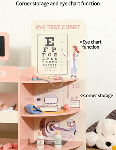 <span class=keywords><strong>Maison</strong></span> de jeu médicale en bois pour enfants - Ensemble de jouets de simulation de docteur, centre d'urgence hospitalier - Product Image 5