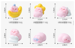 Mini estatuilla de jardín 3D para niños, Parche de almohada de estrella, Luna y nube, animales de cerdo durmientes, venta al por mayor, bolsa ciega, cápsula, juguetes pequeños de resina - Product Image 2