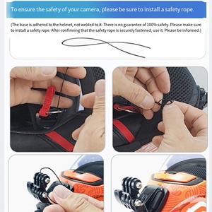 ヘルメットチンマウントキット LS2 バイク用カメラブラケット GoPro DJI Osmo Action Insta360 POV撮影アクセサリー用 - Product Image 3