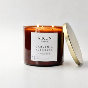 Velas Aromáticas Hechas a Mano al por Mayor de Fábrica AIKUN, Velas Perfumadas en Frascos de Vidrio para Decoración del Hogar, Regalos de Cumpleaños y Fiestas - Product Image 2