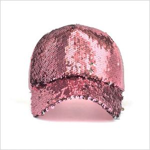 Customize <b>Plain</b> Paillette Stage Show Shiny Glitter Fancy Sequin Bling <b>Baseball</b> <b>Cap</b> 100% Polyester Common - Product Image 3