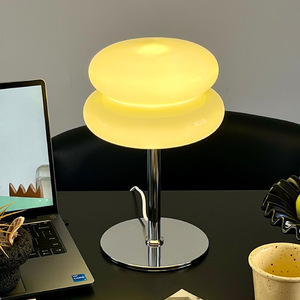 Minimaliste Hambourg Décoratif Sans Fil USB Art Verre Chapeau Lampe De Bureau Led Veilleuse De Chevet Lampe De Table Simple - Product Image 3