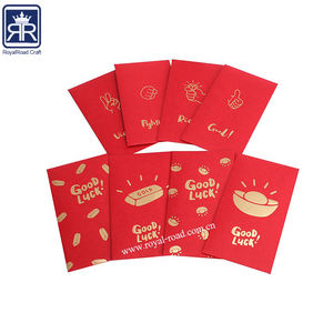 جودة عالية رقائق الذهب منقوش شعار الصينية المال جيب أحمر للمهرجان - Product Image 6