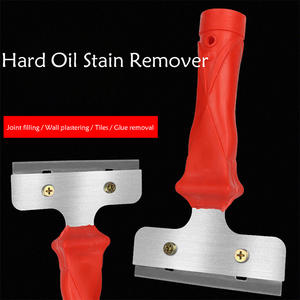 سكين تنظيف صغير بمقبض أحمر، مكشطة زجاج، مزيل غراء، سكين دفع البلاط، سكين إزالة النتوءات، مكشطة يدوية بمقبض طويل - Product Image 4