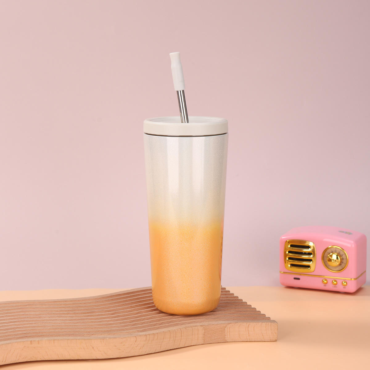 Orange white gradient