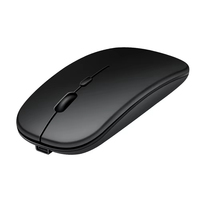 Souris sans fil 2,4 G Bluetooth ultra-fine à chargement sans fil, avec lumière LED, pour jeux et ordinateur, double mode, haute qualité, en promotion