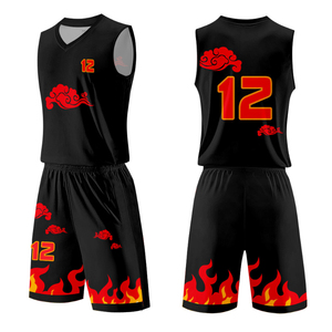 Kaos Basket Ventilasi Laris Manis Desain Terbaik Jersey Tim Basket Bahan Polyester - Product Image 1