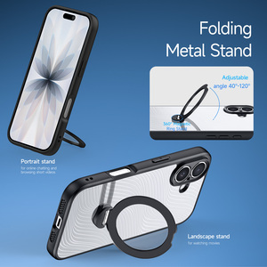 Funda magnética de cobertura total para iPhone 17/18, funda transparente ultrafina con soporte magnético giratorio. - Product Image 2