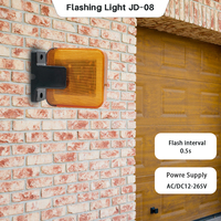 Luz de Advertencia de Emergencia LED Universal G0105 de 12V-256V 220V 12V 24V para Exteriores, Luz Roja Intermitente Estroboscópica, Montaje en Pared