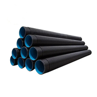 Tuyau ondulé à double paroi en HDPE, diamètre de tuyau DN 80. DN300, DN800, DN1000, DN1200, DN4000 Mm, tuyau de vidange de ponceau en plastique HDPE