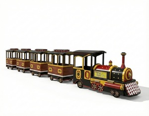 รถไฟวัตต์แมนแบบไร้ราง อุปกรณ์สวนสนุกไฟฟ้า โครงสร้างไฟเบอร์กลาส สำหรับใช้ภายใน/ภายนอกอาคาร ห้างสรรพสินค้า - Product Image 1