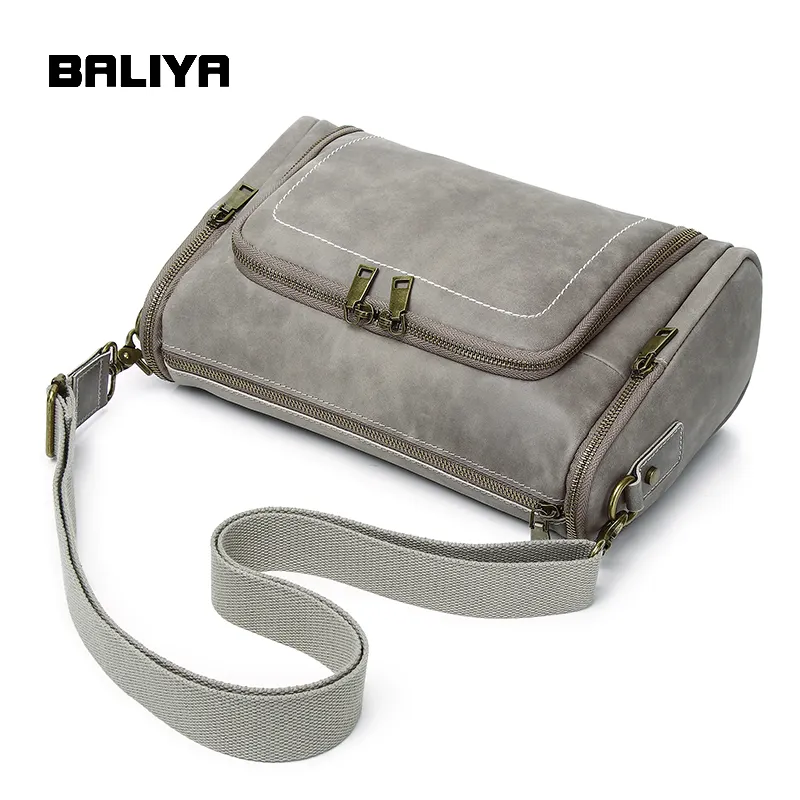 BALIYA individuelle MOQ Leder Freizeittasche Geschäftsbeutel stilvolle Crossbody Messenger-Laptop-Tasche Schulter Herren Messenger-Tasche für Herren