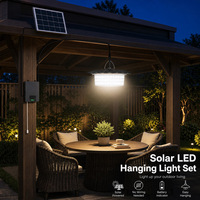 Lampe Solaire LED Extérieure Suspendue IP65 Style Européen avec Détecteur de Mouvement pour Cour et Jardin ; Installation Séparée avec Boîtier de Contrôle Indépendant