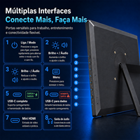 Layar Portabel Nirkabel OEM Tambahan dengan Speaker 15.6 Inci 1080P IPS 60Hz Baterai Ekstensi Layar Laptop untuk Kantor dan Perjalanan