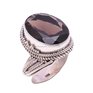 Bagues en argent sterling 925 avec pierres précieuses naturelles, vente en gros de bijoux indiens faits à la main, fournisseurs de bagues en argent fin - Product Image 1