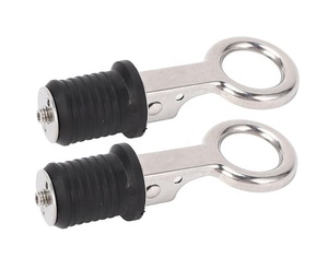 Marine Stainless Steel Snap Handle Drain Plug 1 Inch With Rubber O-Handle Twist-Turn Plugs Scupper <b>Yacht</b> Boat Hardware Snap Hand - Product Image 6