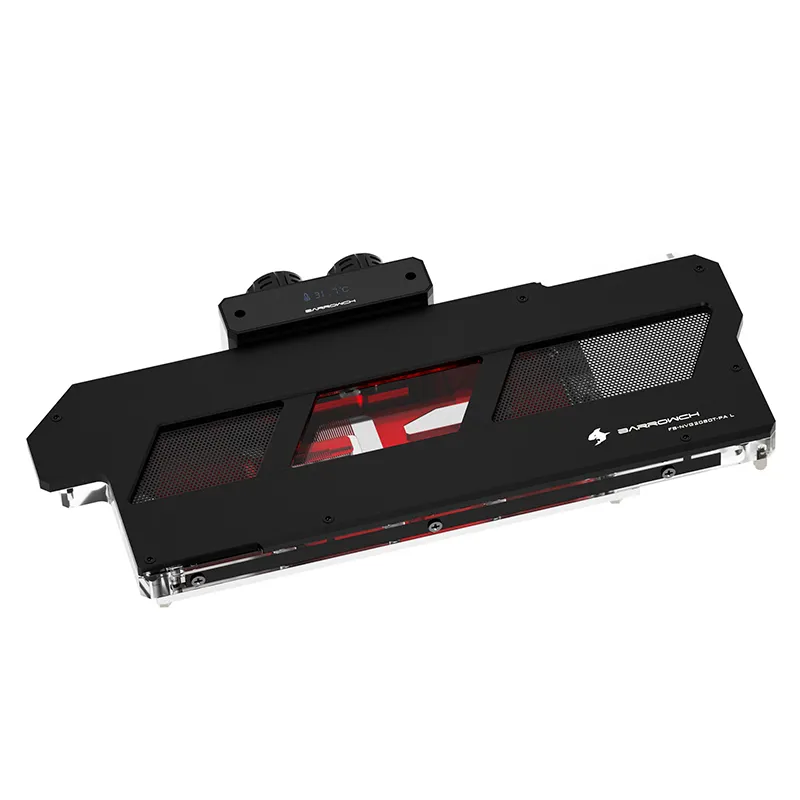 Barrowch GPU Water Blocks With Digital Display Thermometer Aluminum Panel For Founder Edition RTX2080Ti/2080 Graphics Card