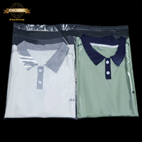 Sacs d'emballage pour vêtements en PE transparent autocollants recyclables GRS personnalisés pour t-shirts, sous-vêtements, chaussettes et chaussures