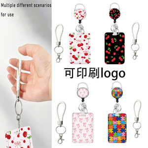 Sangle mousqueton rotative à 360 degrés avec clip dorsal, porte-cartes à boucle à tirage facile en résine époxy pour entreprise de cadeaux en gros - Product Image 4