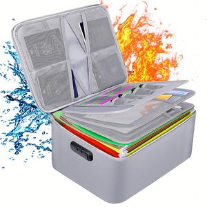 Sac Organisateur Portable Multi-Couches en Silicone Liquide Ignifuge avec Serrure pour Documents et Voyage - Product Image 1