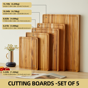 <span class=keywords><strong>Planche</strong></span> à découper rectangulaire en <span class=keywords><strong>teck</strong></span>, personnalisable, en stock, très vendue, <span class=keywords><strong>pour</strong></span> dîners familiaux et célébrations festives - Product Image 6
