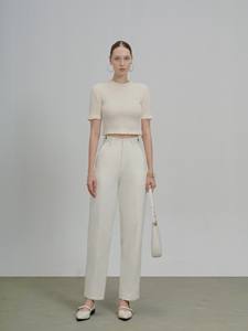 Julia alta moda elegante estilo minimalista pantalones holgados de invierno para mujer diseño plano transpirable con servicio ODM de alta calidad - Product Image 2