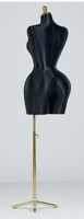 Modelo de Busto para Mujer de Talla Grande, Estilo Europeo Americano, Negro, para Tienda de Ropa, con Efecto de Glúteos Voluminosos, Cintura Delgada, Estilo Kardashian, Pecho Grande