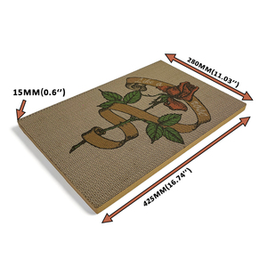 Pastiglie per stampa con fiori a basso contenuto di fiori Design per gatti della giungla eco-friendly 100% riciclato ad alta densità in cartone ondulato ad alta densità - Product Image 5