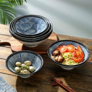 Japanese Retro Ceramic Ramen Bowl <b>Large</b> Soup Bowl Beef Noodle Bowl for Restaurant Commercial Household - Product Image 1