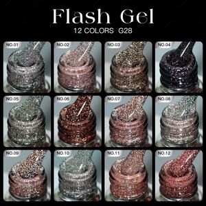 JTING Hot Selling Seasonal Popular Reflective Disco Gel Polish Collection 12colors Set <b>Box</b> Unique Design Gel Nail Polish Brand - Product Image 2