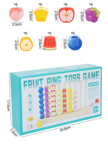 Gioco Educativo in Legno CPC CE per Bambini: Impilamento Frutta, Abbinamento Colori, <span class=keywords><strong>Puzzle</strong></span> Matematico con Pioli per Conteggio - Product Image 6