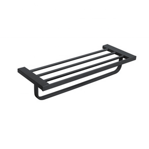 Single Bathroom Accessories Towel Bar <strong>Black</strong> Chrome and Stainless Steel <strong>Bath</strong> Towel <strong>Rack</strong> - Product Image 4
