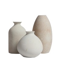 Jingdezhen céramique moderne fait à la main poterie grossière écologique sur vitrage fleur séchée Vase de table porcelaine petit ornement