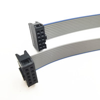 Connecteur FC multipins IDC personnalisé, pas de 2,54 mm, câble plat IDC 28AWG gris, faisceau de câbles 1,27 mm