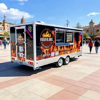 Équipement de barbecue en fibre de verre, camions de cuisine, remorques de vente, chariots à café mobiles, kiosques, cadre en acier inoxydable résistant à la rouille