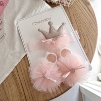 Adorable Gorro de Lana con Lazo y Flor, Gorro Suave para Proteger la Fontanela, Adecuado para Recién Nacidos, Conjunto de Gorro y Calcetines para Uso Diario